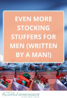 there is a sign that says even more stocking stuff for men written by a man