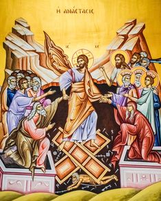 an icon depicting the crucifixion of jesus