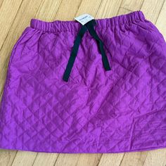 J Crew Crewcuts Girls Quilted Skirt Bright Purple Size 14 Nwt Quilted Skirt, Girls Quilts, Bright Purple, Kids Bottoms, Color Purple, J Crew, Skirt, Purple, Color