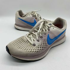 Nike Zoom Pegasus 34 Women's Size 9.5 Running Shoes Pink/White 880560-105. CONDITION Needs cleaning Please carefully look at pictures for condition. MEASUREMENTS Please see photos above for all measurements. POLICY If you have any questions about this item, please contact us.  Your order will be processed and have a tracking number within 1 working day of receiving payment (Monday-Friday) Any order placed before 2PM Eastern Standard Time will ship the same day In the very unlikely event that you Nike Running Shoes With Speckled Midsole, Nike Zoom Pegasus, Pink Running Shoes, Shoes Pink, Nike Zoom, Monday Friday, Tracking Number, Pink White, Running Shoes