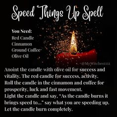 Spell To Speed Things Up, Speed Up Spell, Hoodoo Rituals, Witch Advice, Justice Spell, Abundance Spells, Incense Magic, Candle Rituals, Wicca Love Spell