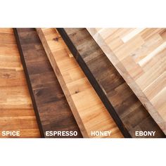 the different types of wood flooring are shown