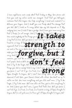 an old book page with the words it takes strength to give, but i don't feel strong