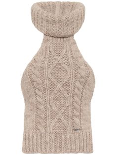 sand beige knitted construction roll neck open back straight hem Yoko London, Knitted Tops, Knitted Top, Sand Beige, Exclusive Fashion, Roll Neck, Lady Dior, Knitwear Women, Coat Dress