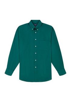 This classic fit, long sleeve, button-down shirt is cut from an easy-to-wear fabric with added stretch, so it keeps its shape and moves with you throughout the day. The cotton blend is machine washable for easy care and since its made from recycled materials, its also easy on our planet. | IZOD Men's Fashion Stretch Regular Fit Button Down Shirt, 15 - 15.5 32/33 Classic Green Business Casual Shirt, Green Long Sleeve Cotton Dress Shirt, Business Long Sleeve Green Shirt, Business Green Long Sleeve Shirt, Casual Green Button-up Dress Shirt, Green Casual Button-up Dress Shirt, Casual Green Dress Shirt For Work, Green Long Sleeve Shirt For Business Casual, Green Long Sleeve Business Shirt