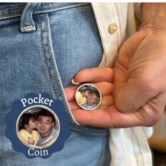 Great gift Gift for Graduation or to give or receive for a soldier in the military or their family before deployment, a groom on their wedding day or anyone who just might be missing that special someone.    You will receive a Personalized pocket token made with the photo you provide    Shiny Silver     25mm ( photo size)   Checkout out our blog post   Please note ~~Custom orders take 48 hours after photo is received to make. Your order will be mailed out on the same day it was made with your pr Military Deployment, Gift For Graduation, Pocket Token, A Soldier, Photo Charms, Blue Pin, Make Photo, Groom Gift, Photo Size