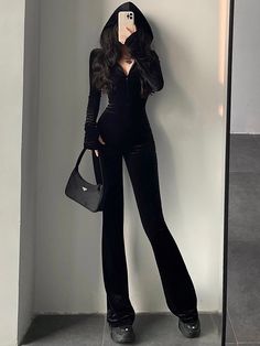 Size: S M L Fabric: other Waist type: high waist color: black Ingredient content: 81% (inclusive) -90% (inclusive) Listing Year Season: Spring 2023 Clothing style details: zipper Length: trousers Winter Black High Stretch Jumpsuits And Rompers, Black High Stretch Winter Jumpsuits And Rompers, Black Long Sleeve Jumpsuits And Rompers For Fall, Black High Stretch Jumpsuits And Rompers For Winter, High Stretch Black Winter Jumpsuits And Rompers, High Stretch Jumpsuits And Rompers With Zipper, Black Bodysuit With Zipper For Party, Black Jumpsuits And Rompers For Fall, Fall Black Stretch Jumpsuits And Rompers