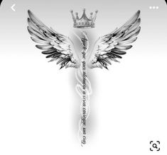 an image of a medical symbol with wings and a crown on it's head