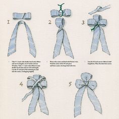 instructions for how to tie a bow