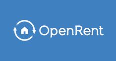 the open rent logo on a blue background