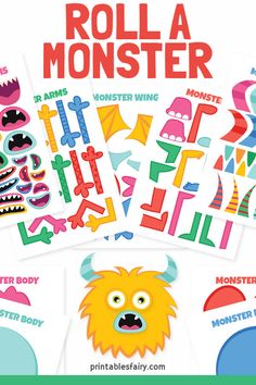 printable monster stickers for kids to make their own monsters