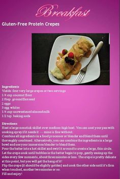 a website page with an image of some food on the plate and words below it