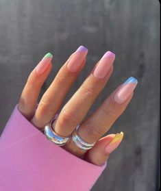 French Tip Acrylic Nails, Cute Gel Nails, Acrylic Nails Coffin Short, Summer Acrylic Nails, Short Acrylic Nails Designs, Square Acrylic Nails, Fire Nails, Pretty Acrylic Nails, Short Acrylic Nails