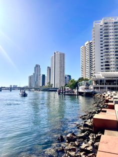 the water is calm and clear in this city