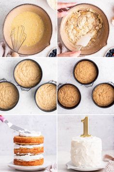 the steps to making a cake with frosting