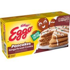 eggo's pancakes gingerbread cookie with icing