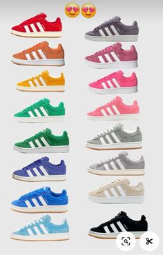 oubliez pas de vous abonnez !!! 🩷💛🧡❤️ Cute Adidas Shoes Women, Campus Adidas, Cute Nike Outfits, White Nike Shoes, Shoe Wishlist, Adidas Shoes Women