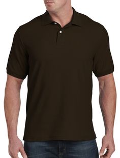 This classic polo sh​irt is one of our most popular styles and a must-have for any wardrobe​. Uniquely crafted​ and built to fit B​ig and Tall guys, ​you'll love its durability, fade and twist resistance, non-roll collar and ​longer length that won't roll up or ride up. Dressed up or down, its versatility makes it wearable year round, with jeans, pants and shorts.Exclusively ours​Solids: 100% cotton; heathered styles: 60% cotton/40% polyester​Ribbed-knit collar2-button placketShort sleeves; ribb Plus Mens Fashion, Big And Tall Polo Shirts, Tall Men Clothing, Athletic Build, Mens Clothing Store, Pique Polo Shirt, Tall Guys, Mens Big And Tall, Big & Tall