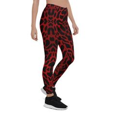 Step into fierce style with our collection of red leopard abstract women's workout leggings! These bold and vibrant leggings combine the power of the leopard print with abstract designs, creating a unique and eye-catching look for your workout sessions. Whether you're hitting the gym or practicing yoga, stand out from the crowd with these fierce and fashionable leggings. Explore our board for endless inspiration and unleash your inner beast with these stylish pieces Red Fitted Workout Leggings, Fitted Red Workout Leggings, Red Fitted Sports Leggings, Red Fitted Leggings For Gym, Fitted Red Leggings For Gym, Red Fitted Casual Yoga Pants, Fitted Red Yoga Pants For Gym, Stretch Leopard Print Yoga Bottoms, Leopard Print Stretch Workout Bottoms