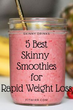 5 skinny smoothies for rapid weight loss. these healthy, nutritious and delicious smoothies are so fulfilling, satisfying and perfectly suited for rapid weight loss. If you are looking to lose weight and slim down, try these skinny smoothie recipes for fast weight loss. #smoothierecipes #weightlossdrinks #weightlossdiet #loseweight#skinnysmoothies Smoothie Collagen, Sommer Mad, Resep Smoothie, Delicious Smoothies, Best Smoothie, Baking Soda Beauty Uses, Nutritious Smoothies, Resep Diet, Best Smoothie Recipes