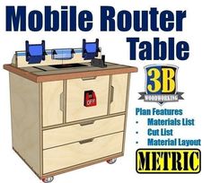 the mobile router table is shown with instructions on how to use it for work