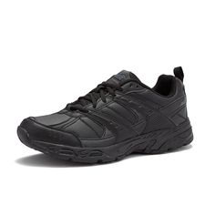 the men's athletic shoe is black