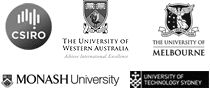 several logos and emblems for the university of western australia