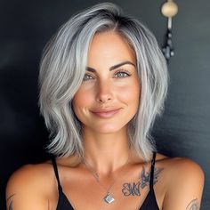 capecod8999 A pretty 40 year old woman with a Edgy Gray Shag 47ff05d2 cb29 46e7 b027 b889d70983ac 2 2024 Hair Trends For Women 40 Years Old, 30 Year Old Women, 40 Year Old Women, Gray Shag, Short Hair 40, Hair Shag, Razor Cuts, Grey Hair Over 50