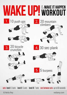 Wake Up Workout, An Exercise, Gym Workout Tips, Workout Guide, Morning Workout, In The Gym