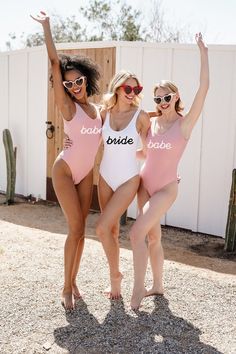 Bachelorette Party Bathing Suit, Bridesmaid Swimsuit, Bridesmaid Suits, Honeymoon Swimsuit, Bridal Swimwear, Bridesmaid Robe Personalized, Pink Bachelorette, Brides Babes, Beach Bride