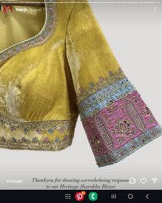 Pleated Puff Sleeve Blouse Indian, Benaras Blouse Designs Latest, Velvet Blouse Designs Latest, Long Blouse Designs, Blouse Designs Catalogue, Best Blouse Designs, Blouse Designs Indian