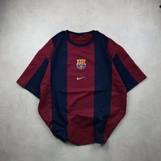 Football Jersey Barcelona, Vintage Jerseys Soccer, Vintage Barcelona Jersey, Vintage Jersey Football, Barcelona Retro Jersey, Barca Jersey, Old Football Shirts, Fc Barcelona Jersey, Football Merch