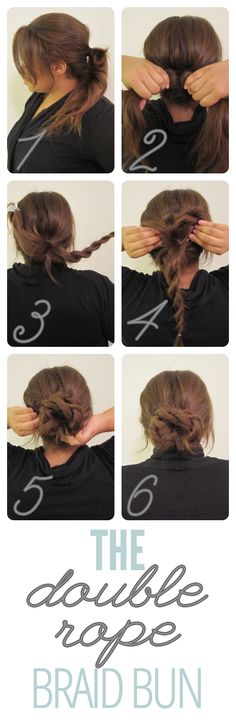 The Double Rope Braid Bun Double Rope Braid, Braid Bun, Rope Braid, The Double, Gorgeous Hair, Hair Day