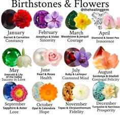 the different types of flowers and their meanings