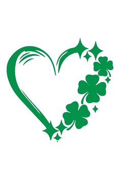 a shamrock heart with stars on it