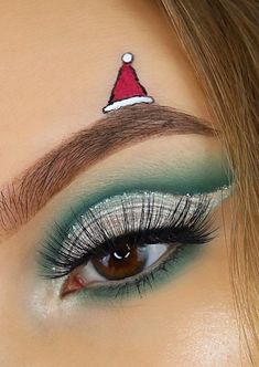 Simple Christmas Makeup, Makeup Ideas Christmas, Reindeer Makeup, Makeup Looks Winter, Christmas Makeup Simple, Christmas Party Makeup, Christmas Makeup Ideas, Xmas Makeup, Fantasy Make-up