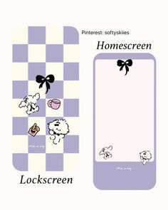 an image of a bookmark with dogs on it and the words, homescreen lockscreen