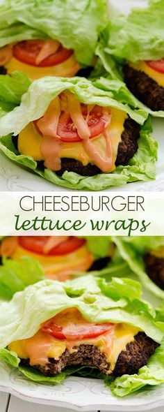 cheeseburger lettuce wraps on a plate