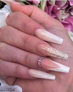 Pink Coffin, Acrylic Pink, Long Acrylic Nail Designs, Ombre Acrylic Nails, Long Acrylic Nails Coffin, Long Square Acrylic Nails, Coffin Nails Long, Nails Makeup, Bling Acrylic Nails