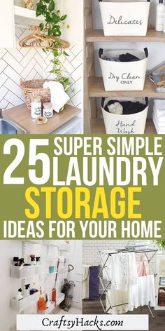 25 super simple laundry storage ideas for your home