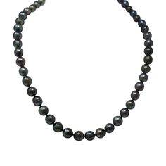 Tahitian Strand Necklace with 14k gold clasp, 18" Black Tahitian Pearls, Heirloom Necklace, Pearl Necklace Handmade, Handmade Pearl Jewelry, Tahitian Pearl Necklace, Pearl Jewelry Design, Black Pearls, Tahitian Black Pearls, Luxury Necklace