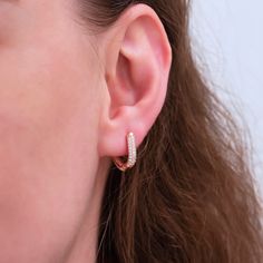 These delicate earrings can add the perfect amount of style flair to any summer outfit! Get yours today and create new trends all season long. Metal: 925 sterling silver (18K rose gold-plated) Measurements: 1.4 x 1.2 cm / 0.5 x 0.4" Stones: cubic zirconia Fastening: latch back Hypoallergenic: nickel-free materials used therefore suitable for those with metal allergies