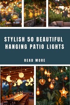 Stylish hanging patio lights glowing in various shapes and designs. Backyard Fairy Lights, Backyard Party Lighting, Hanging Globe Lights, Outdoor Event Lighting, Garden Of Lights, Icicle Christmas Lights, Party Lighting