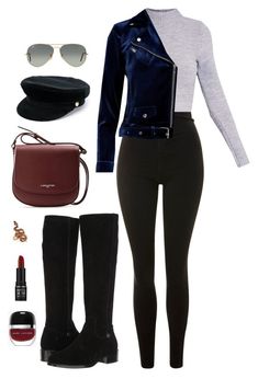 Street style by dalma-m on Polyvore featuring polyvore fashion style Topshop Frye Lancaster Diego Percossi Papi Manokhi Ray-Ban MAKE UP FOR EVER Marc Jacobs clothing Edgy Outfits Polyvore, Pink Outfits Victoria Secret, Hunter Outfit, Make Up For Ever, Clothes Collection, Winter Fashion Outfits, Outfits Casuales