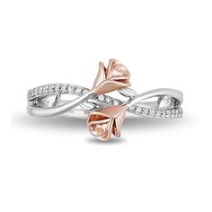 14K Rose Gold over Sterling Silver 1/10 Cttw Belle Rose Fashion Ring Enchanted Disney, Enchanted Disney Fine Jewelry, Disney Belle, Disney Fine Jewelry, Flower Engagement, Flower Engagement Ring, Bridal Jewelry Collection, Rose Fashion, Fine Diamond Jewelry