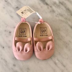 The Cutest, Sweetest Little Bunny Ear Shoes For Your Baby Girl Light Pink Ballet Style Leather Shoe. Size 3-6 Month. New With Tags! So Sad My Girls Didn’t Get To Wear These! Cute Leather Spring Booties, Pink Booties With Soft Sole For Playtime, Cute Booties For First Birthday In Spring, Pink Non-slip Booties For Spring, Pink Booties For Playtime In Spring, Pink Soft Sole Closed Toe Booties, Pink Closed Toe Booties With Soft Sole, Cute Pink Booties For First Birthday, Cute Non-slip Slip-on Booties