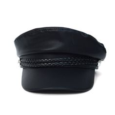 Material: 100% PU leather One size fits most, (approx. measurement 22"-2.5") around the inside of hat Features a classic sailor look style with nautical buttons and PU leather detail decoration Brim size is 2.25” Adjustable Interior Tie Band This wholesale Greek fisherman’s hat is perfect for adding trendy touch to your outfit on spring/summer. It is easy to match with casual or formal outfits. Trendy Adjustable Leather Hat, Trendy Black Leather Hat, Faux Fur Bucket Hat, Fur Bucket Hat, Orange Satin, Leather Hat, Formal Outfits, Velvet Headband, Leather Detail