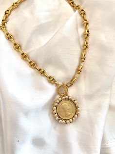 Coin necklace 22k gold plated highly coated Coin Necklace, 22k Gold, Gold Plate, Coin, Plating, Gold