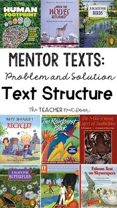 several books with the title mentor texts text structure