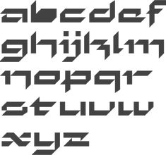 an old style font that has been changed to be black and white, with the letters in